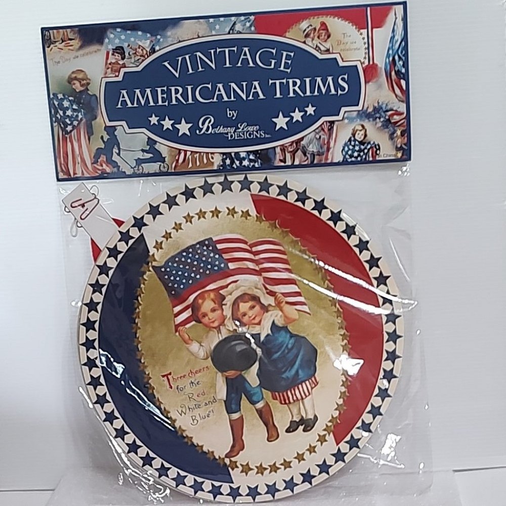 Bethany Lowe Americana Tissue Paper Rosette - Three Cheers for Red, White & Blue